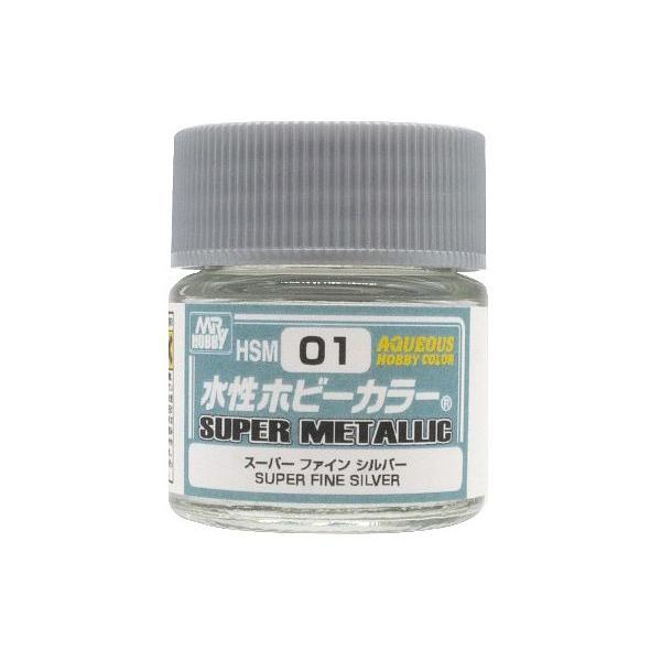 Mr Hobby AQUEOUS HOBBY COLOR - HSM01 SUPER FINE SILVER | 4973028431148