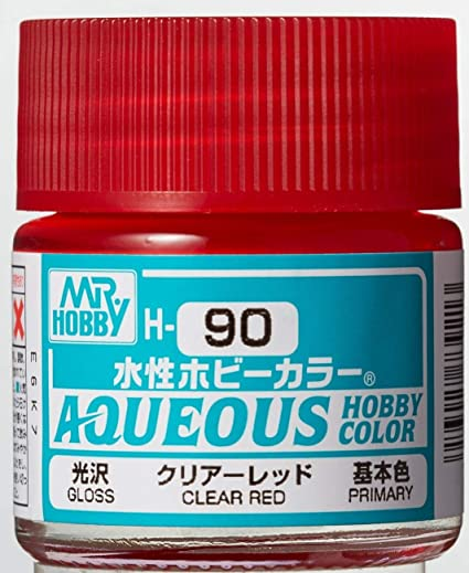 Mr Hobby AQUEOUS HOBBY COLOR - H90 GLOSS CLEAR RED (PRIMARY) | 4973028719666