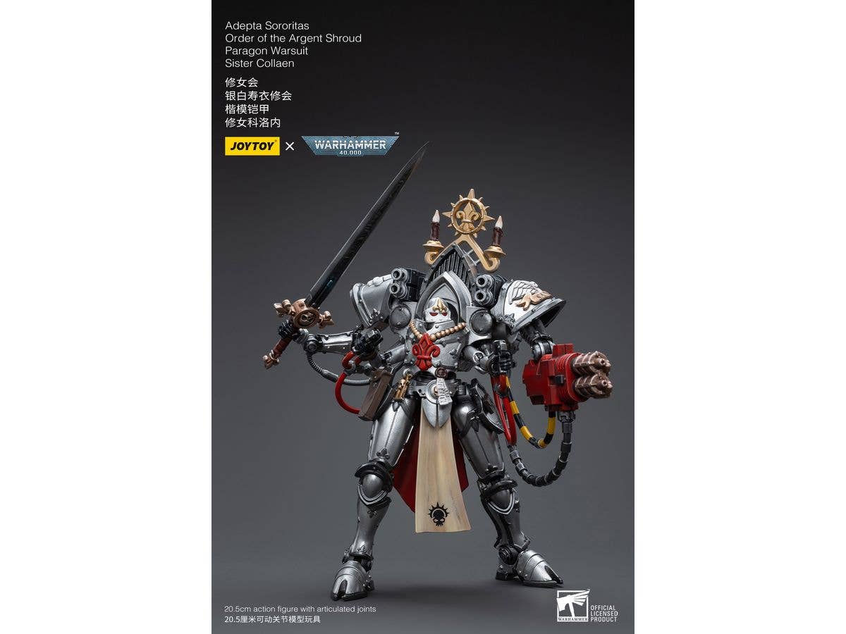 Joy Toy Warhammer 40K-Adepta Sororitas Order of the Argent Shroud Paragon Warsuit Sister Collaen | 6973130374669