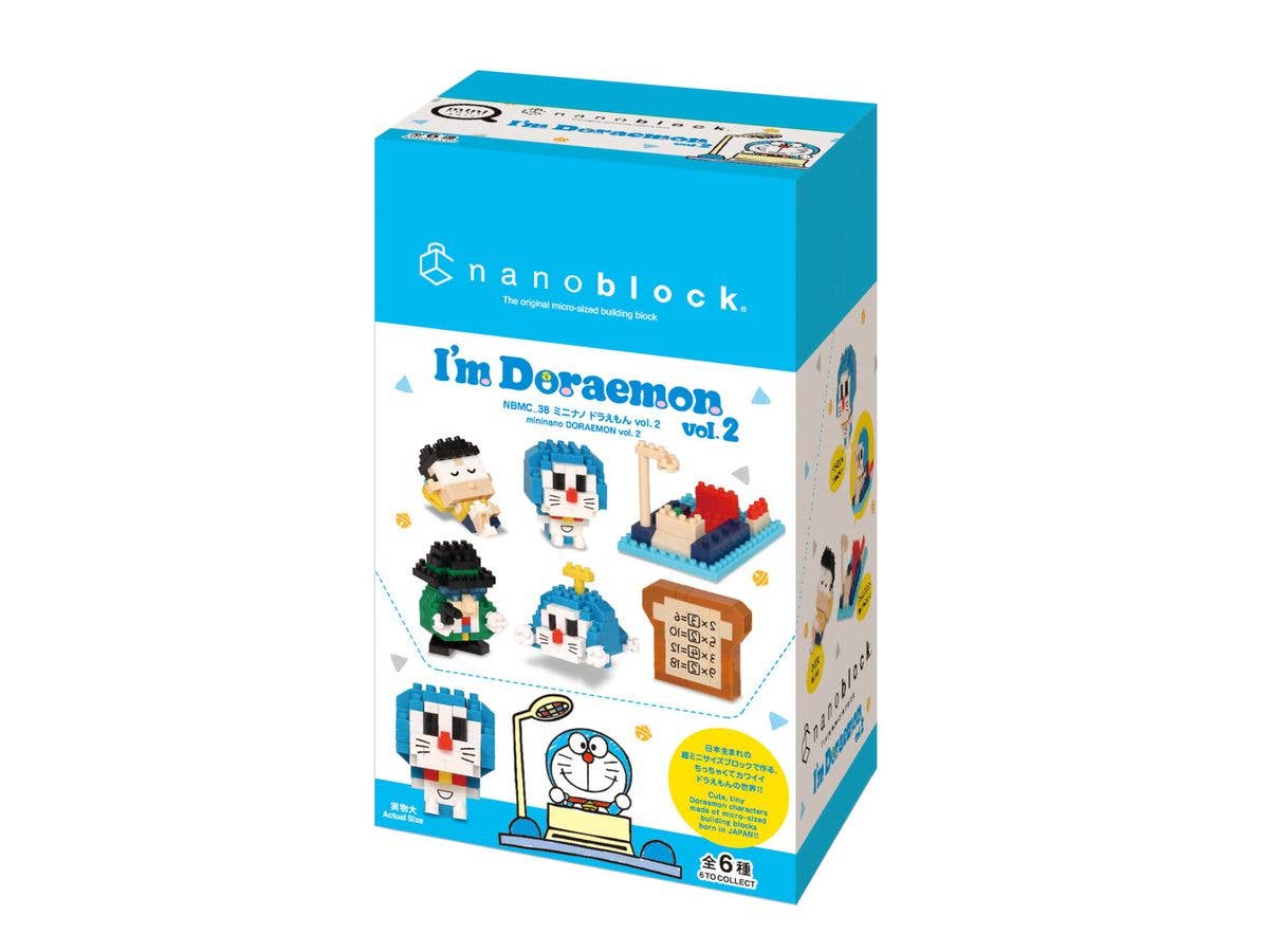 Nanoblock mininano Series Doraemon vol.2 "Doraemon ", Blind Box of 6 | 4972825224014