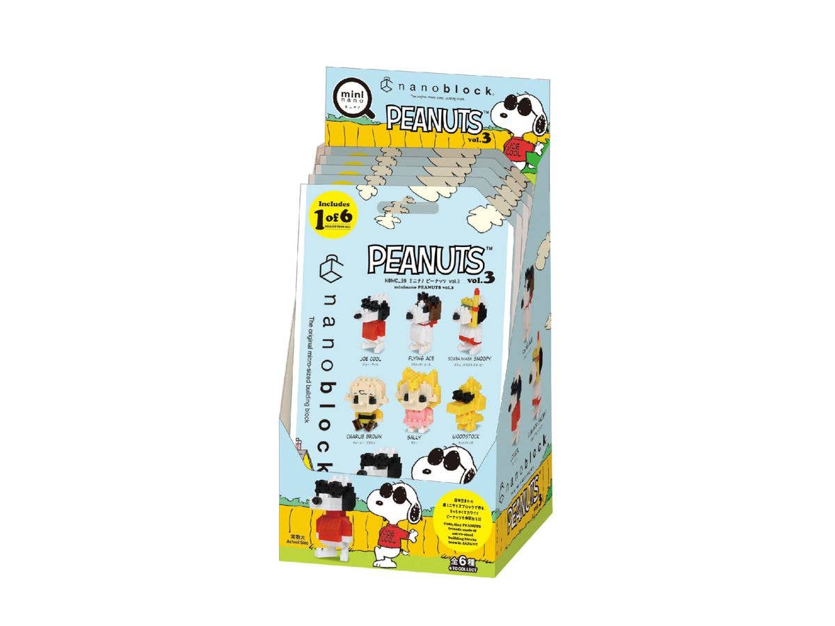 Nanoblock mininano Series PEANUTS vol.3 "PEANUTS", Blind Box of 6 | 4972825224038