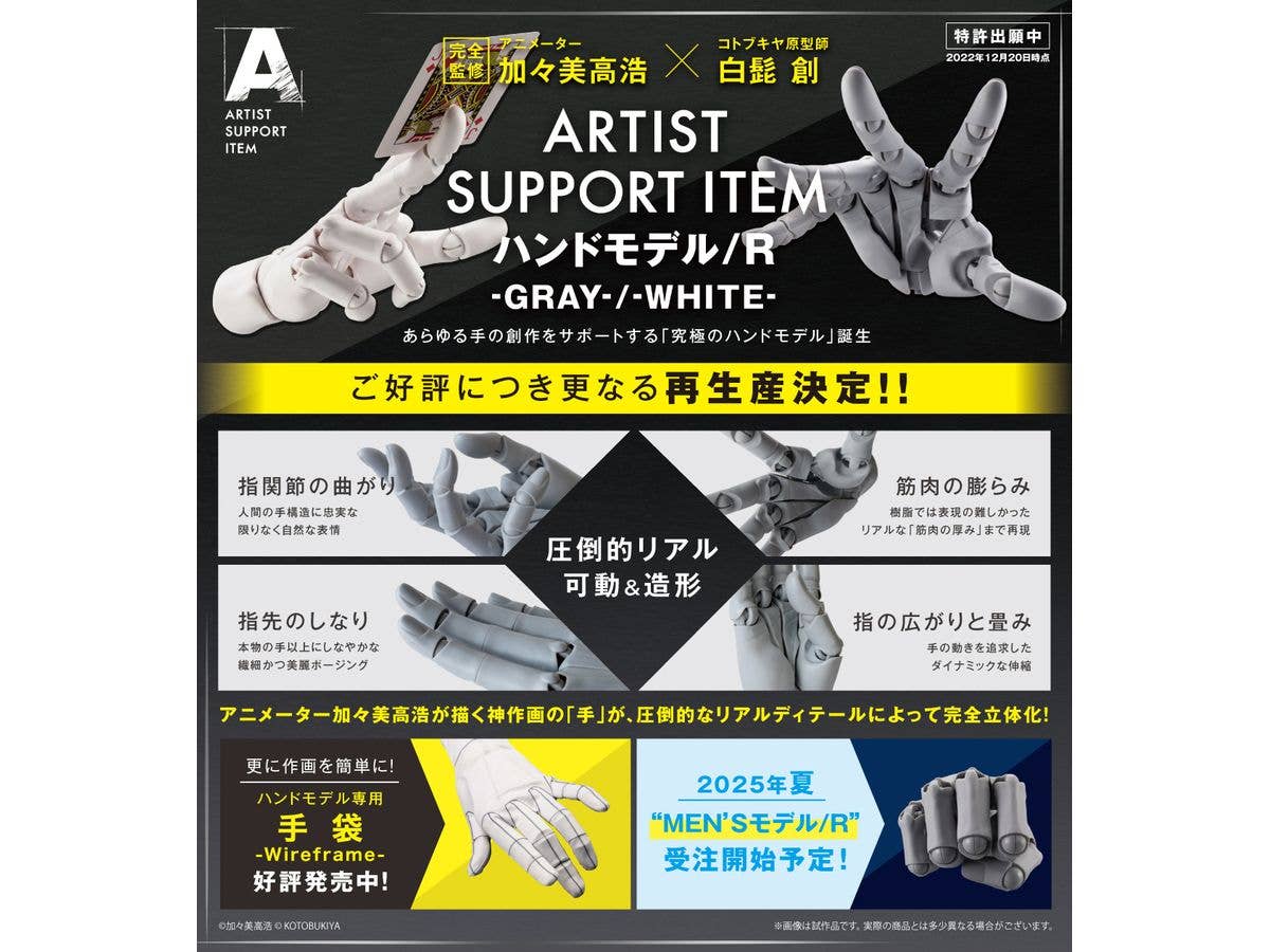 KOTOBUKIYA ARTIST SUPPORT ITEM HAND MODEL/R -WHITE- | 4934054054558