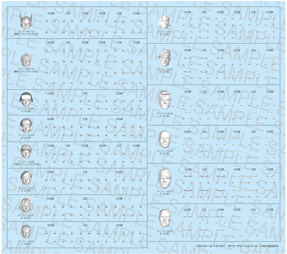 KOTOBUKIYA GOVERNOR DECAL SET TYPE-A | 4934054058501
