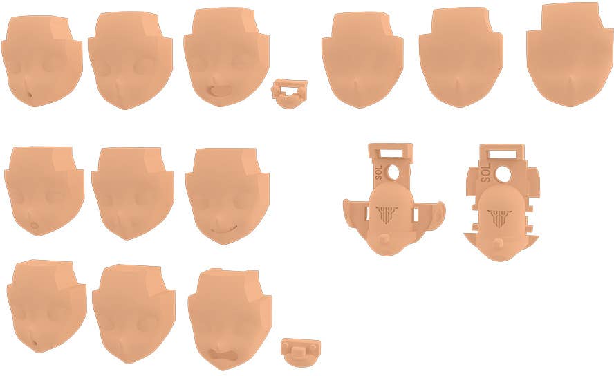 KOTOBUKIYA MEGAMI DEVICE M.S.G 05 FACE SET SOL SKIN COLOR D | 4934054053810