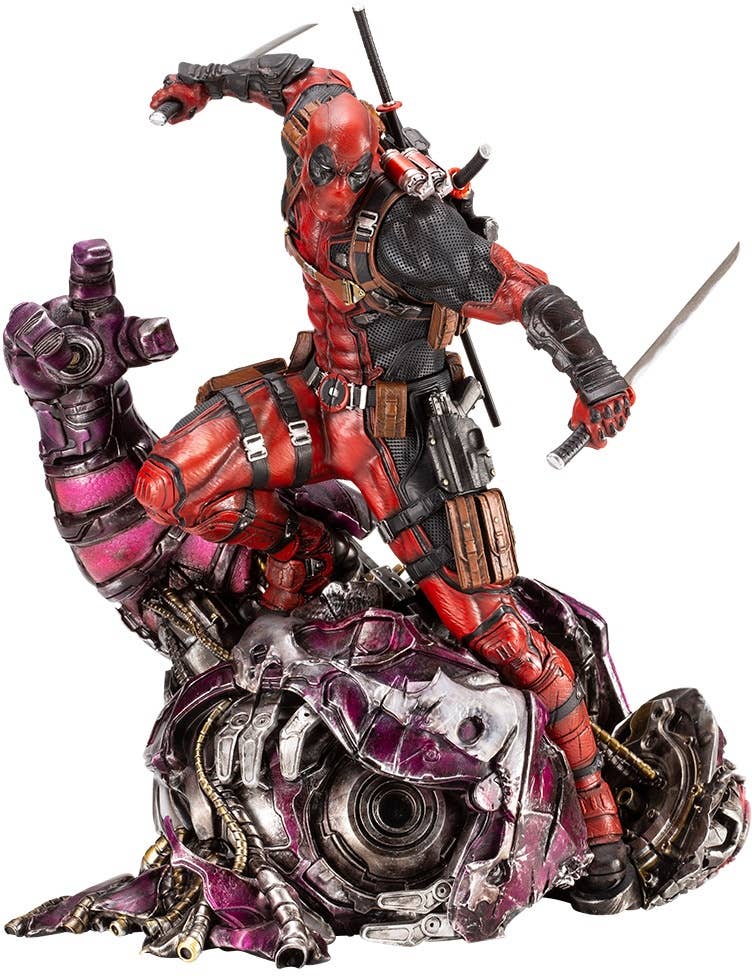 Kotobukiya 1/6 Marvel Universe Series Deadpool Fine Art Statue Signature Series -Featuring The Kucharek Brothers, Cold Cast Statue | 4934054035946
