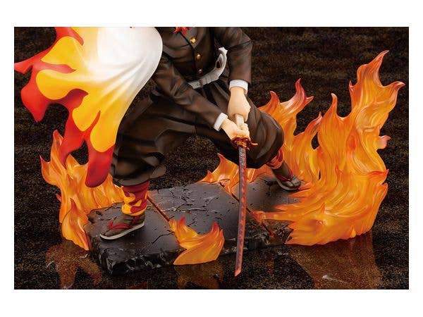 Kotobukiya 1/8 Artfx J Kyojuro Rengoku Demon Slayer, Pre-painted PVC Statue | 4934054026562