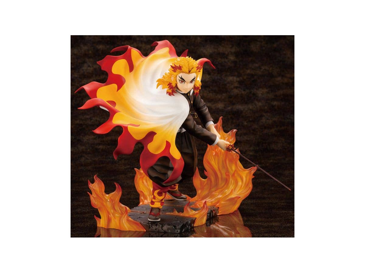 Kotobukiya 1/8 Artfx J Kyojuro Rengoku Demon Slayer, Pre-painted PVC Statue | 4934054026562