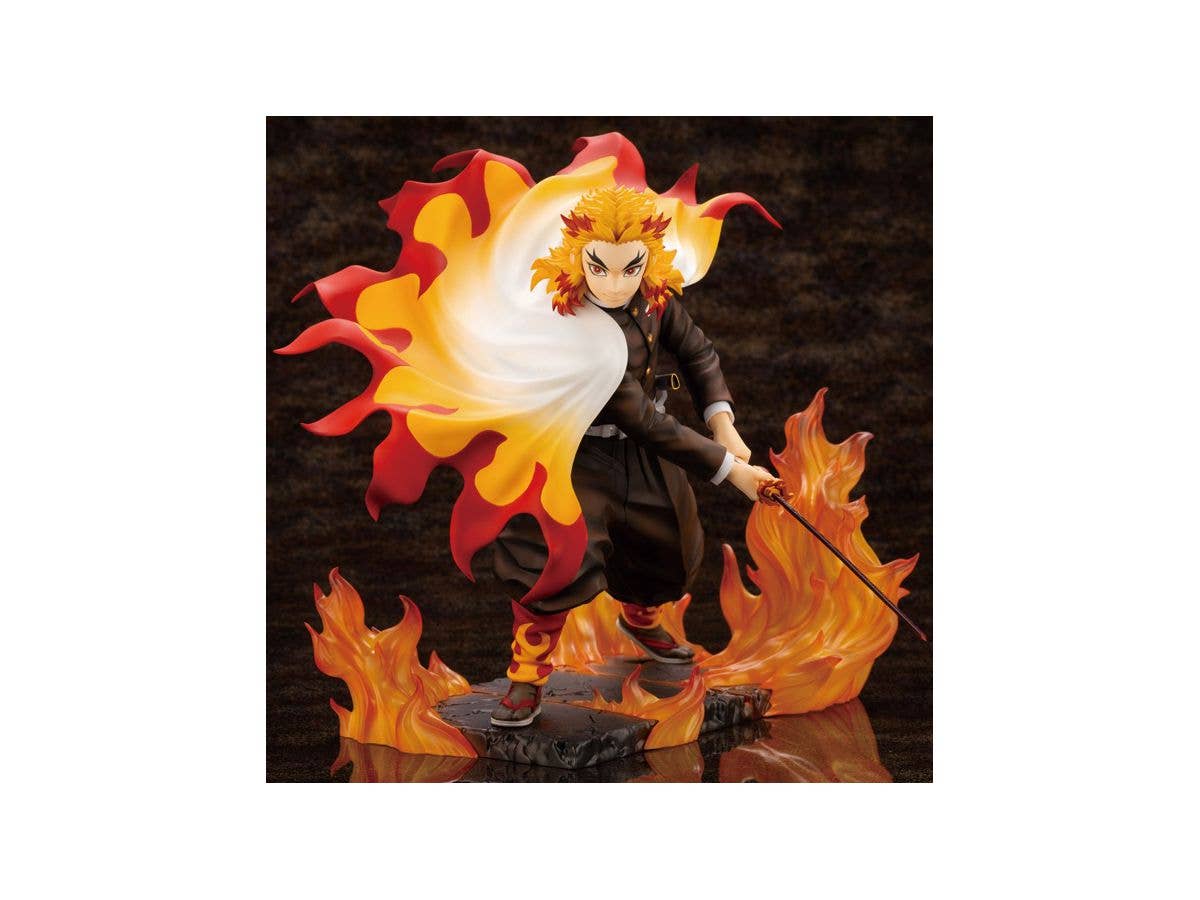 Kotobukiya 1/8 Artfx J Kyojuro Rengoku Demon Slayer, Pre-painted PVC Statue | 4934054026562