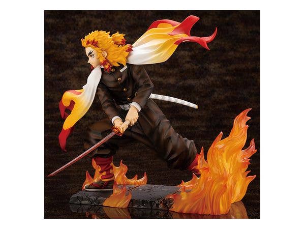 Kotobukiya 1/8 Artfx J Kyojuro Rengoku Demon Slayer, Pre-painted PVC Statue | 4934054026562