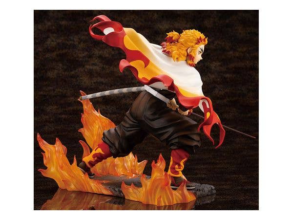 Kotobukiya 1/8 Artfx J Kyojuro Rengoku Demon Slayer, Pre-painted PVC Statue | 4934054026562