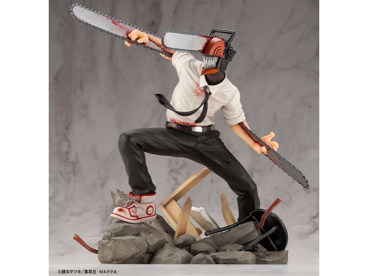 Kotobukiya 1/8 Chainsaw Man Series ARTFX J Chainsaw Man, Pre-Painted PVC Statue | 4934054037742