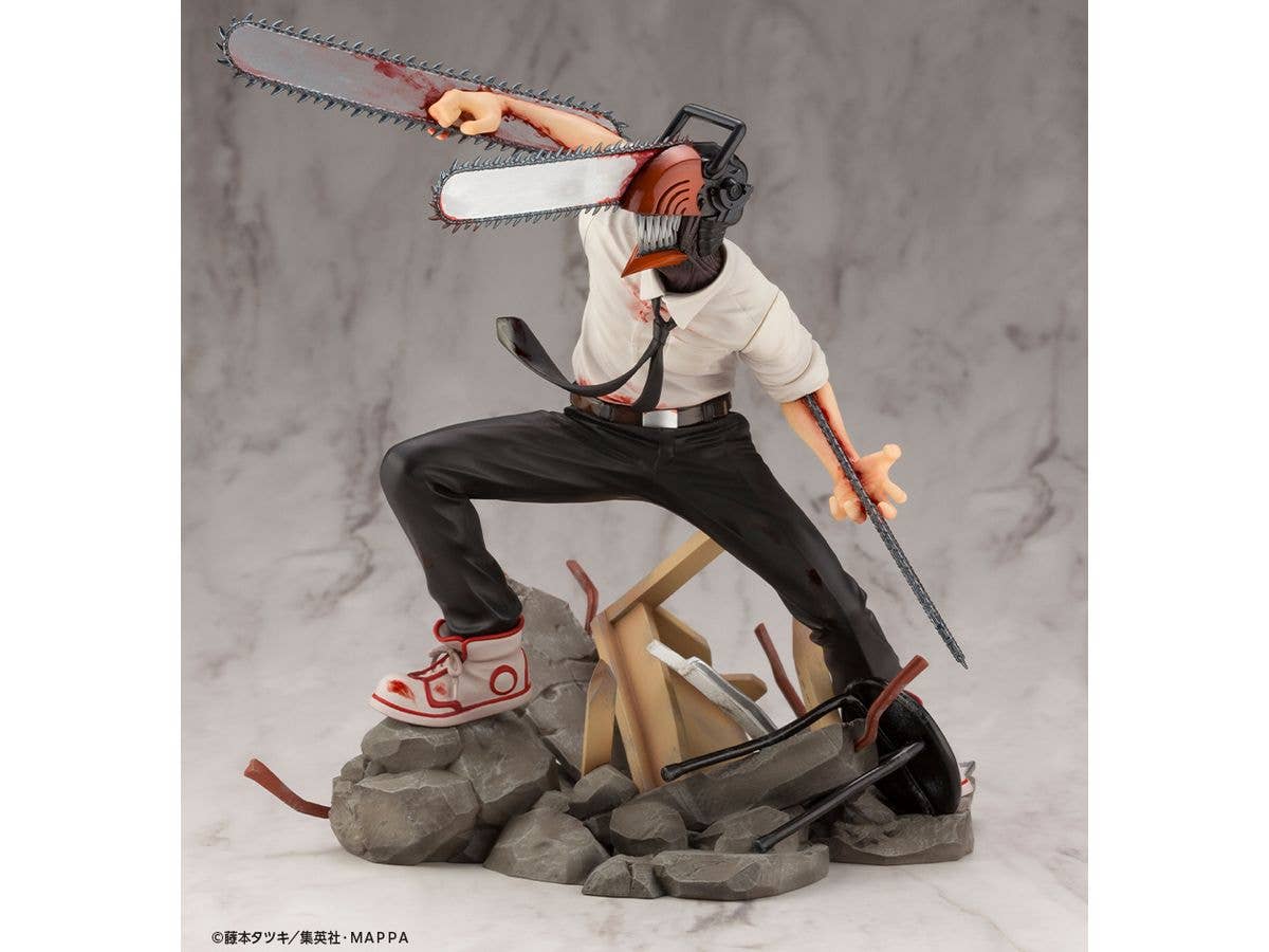Kotobukiya 1/8 Chainsaw Man Series ARTFX J Chainsaw Man, Pre-Painted PVC Statue | 4934054037742