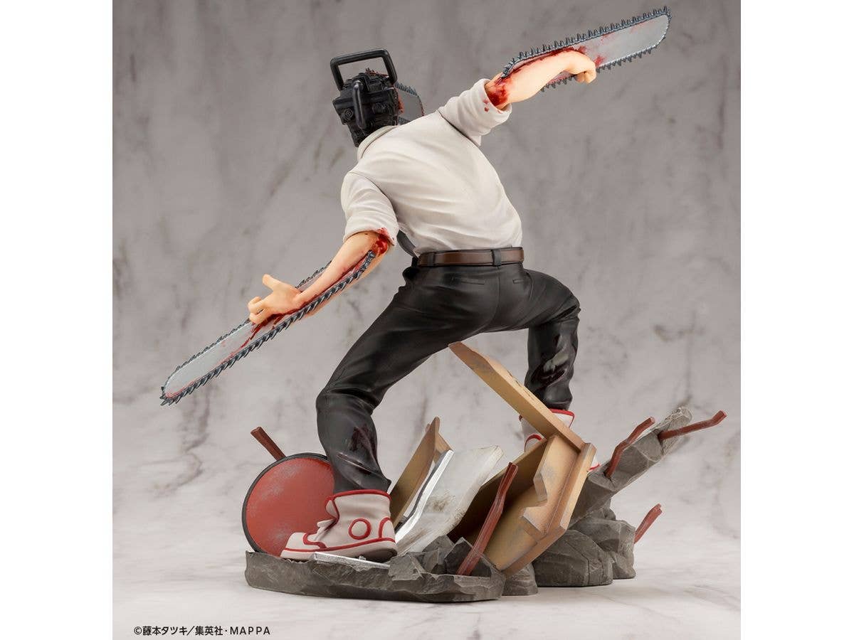 Kotobukiya 1/8 Chainsaw Man Series ARTFX J Chainsaw Man, Pre-Painted PVC Statue | 4934054037742
