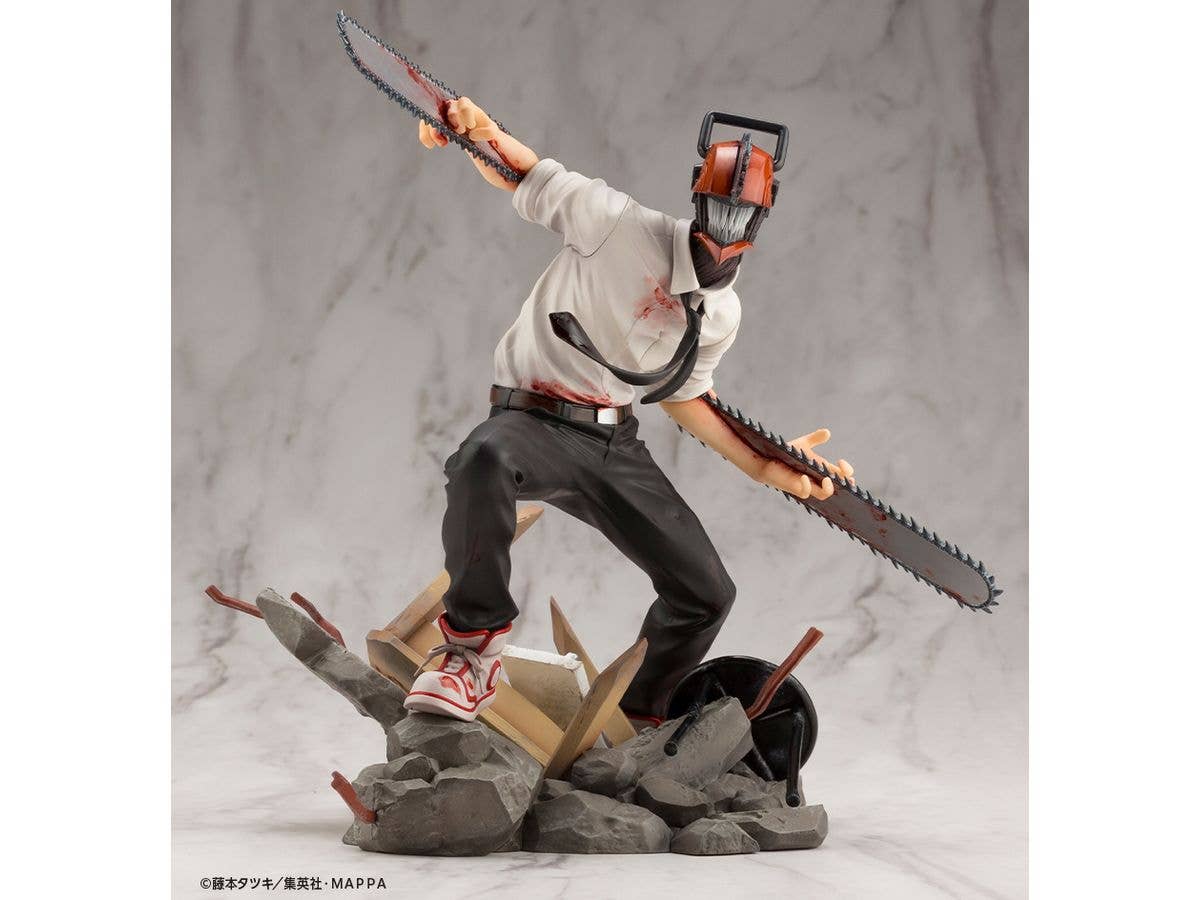Kotobukiya 1/8 Chainsaw Man Series ARTFX J Chainsaw Man, Pre-Painted PVC Statue | 4934054037742