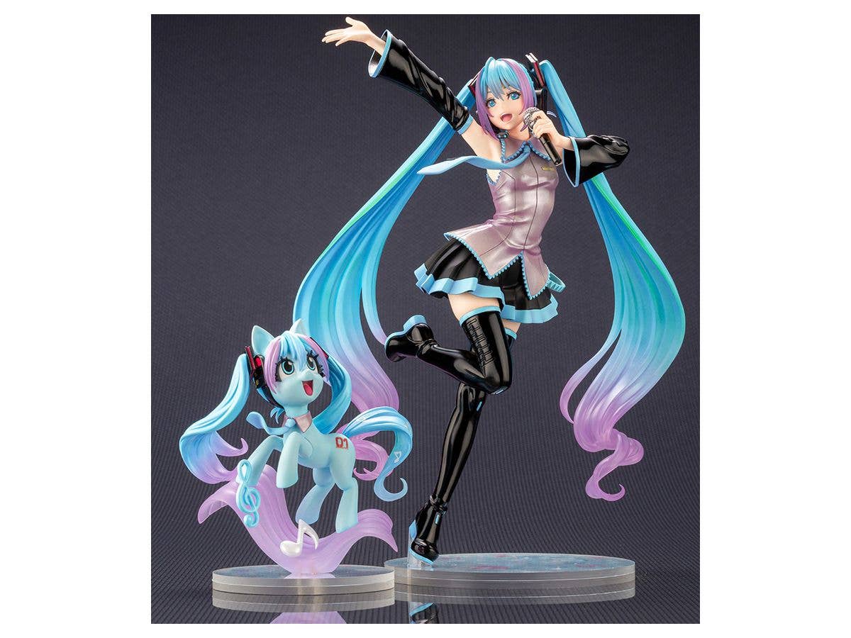 Kotobukiya 1/7 Hatsune Miku Feat. My Little Pony Bishoujo Statue, Pre-Painted PVC Statue | 4934054034673
