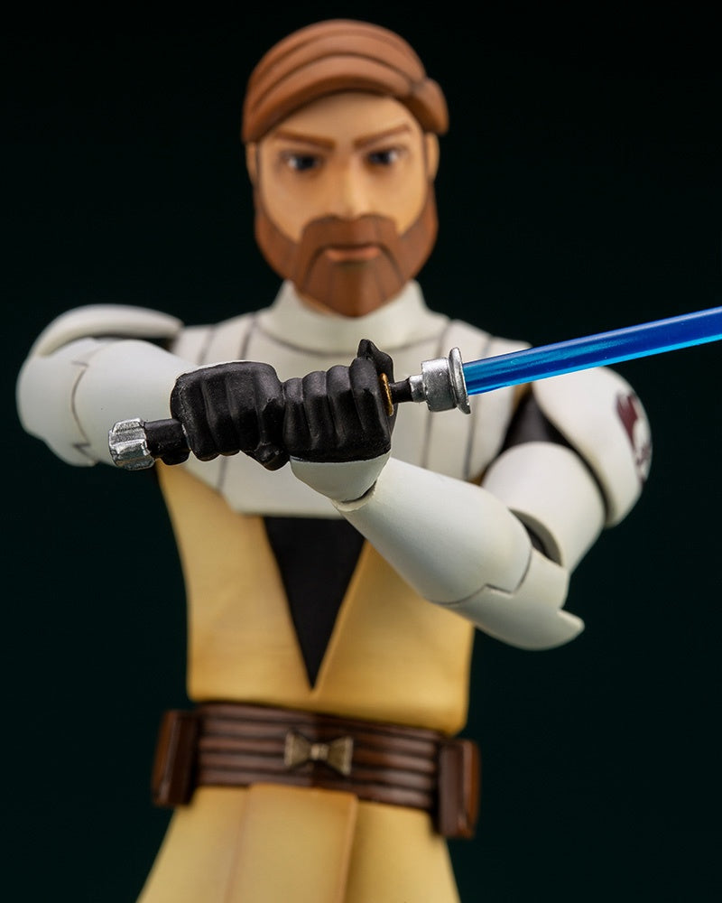 Kotobukiya 1/10 Star Wars Series Artfx+ Obi Wan Kenobi - The Clone Wars Version, Pre-painted PVC Statue - P-REX Hobby