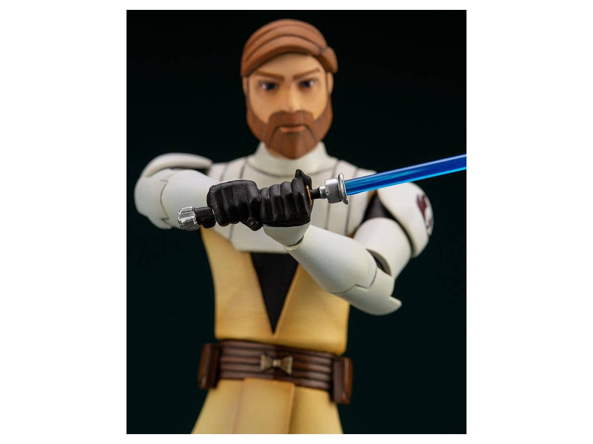 Kotobukiya 1/10 Star Wars Series Artfx+ Obi Wan Kenobi - The Clone Wars Version, Pre-painted PVC Statue | 4934054036318