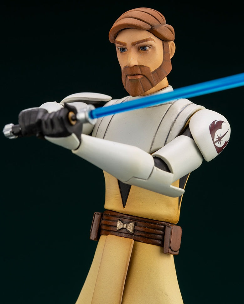 Kotobukiya 1/10 Star Wars Series Artfx+ Obi Wan Kenobi - The Clone Wars Version, Pre-painted PVC Statue - P-REX Hobby