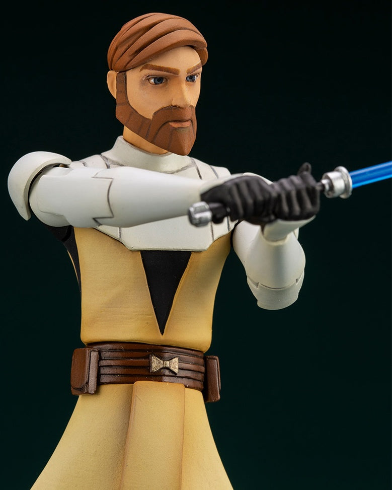 Kotobukiya 1/10 Star Wars Series Artfx+ Obi Wan Kenobi - The Clone Wars Version, Pre-painted PVC Statue - P-REX Hobby