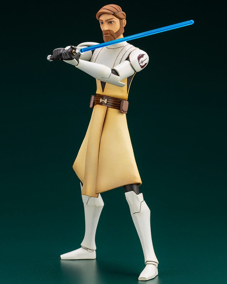 Kotobukiya 1/10 Star Wars Series Artfx+ Obi Wan Kenobi - The Clone Wars Version, Pre-painted PVC Statue - P-REX Hobby