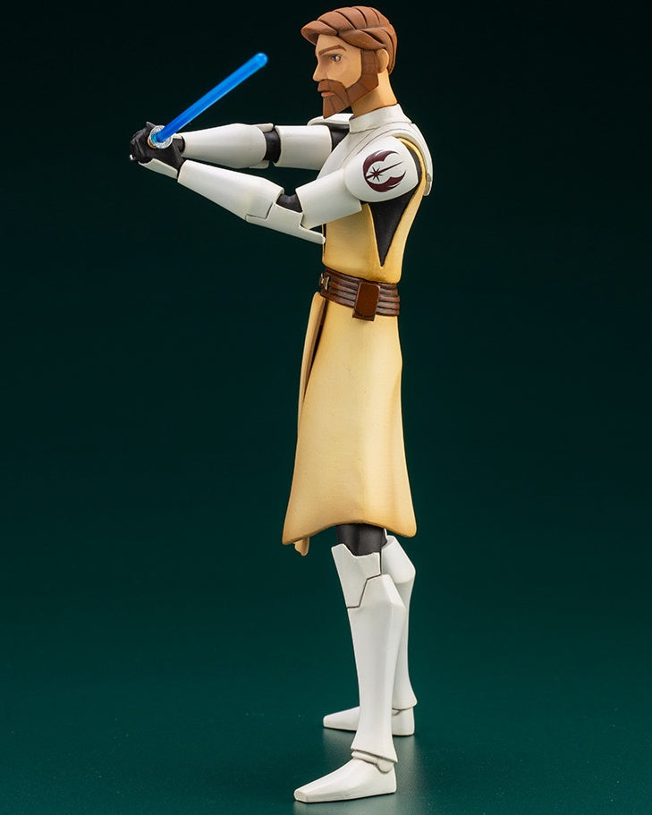 Kotobukiya 1/10 Star Wars Series Artfx+ Obi Wan Kenobi - The Clone Wars Version, Pre-painted PVC Statue - P-REX Hobby