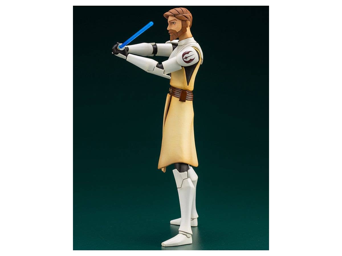 Kotobukiya 1/10 Star Wars Series Artfx+ Obi Wan Kenobi - The Clone Wars Version, Pre-painted PVC Statue | 4934054036318