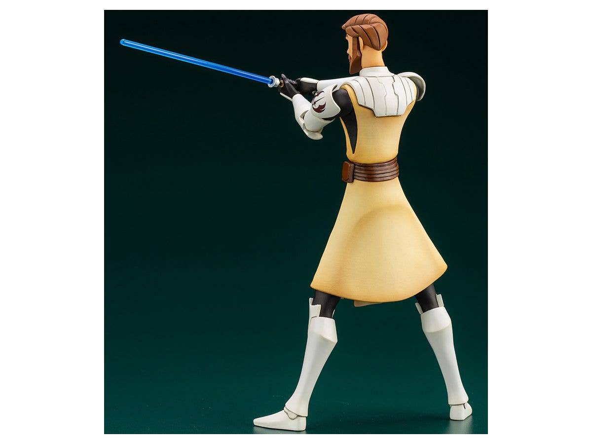 Kotobukiya 1/10 Star Wars Series Artfx+ Obi Wan Kenobi - The Clone Wars Version, Pre-painted PVC Statue | 4934054036318
