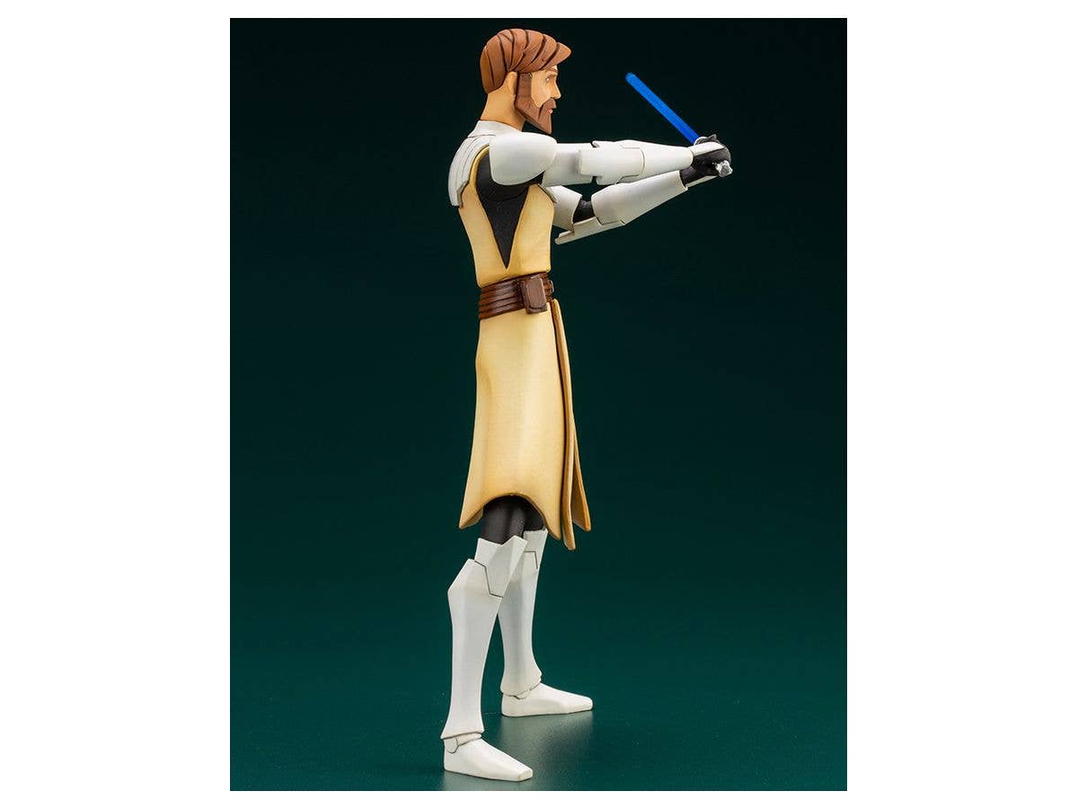 Kotobukiya 1/10 Star Wars Series Artfx+ Obi Wan Kenobi - The Clone Wars Version, Pre-painted PVC Statue | 4934054036318