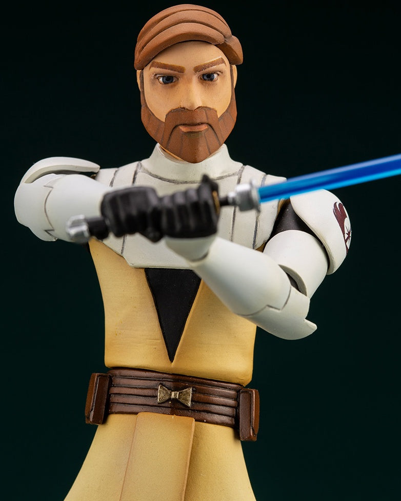Kotobukiya 1/10 Star Wars Series Artfx+ Obi Wan Kenobi - The Clone Wars Version, Pre-painted PVC Statue - P-REX Hobby