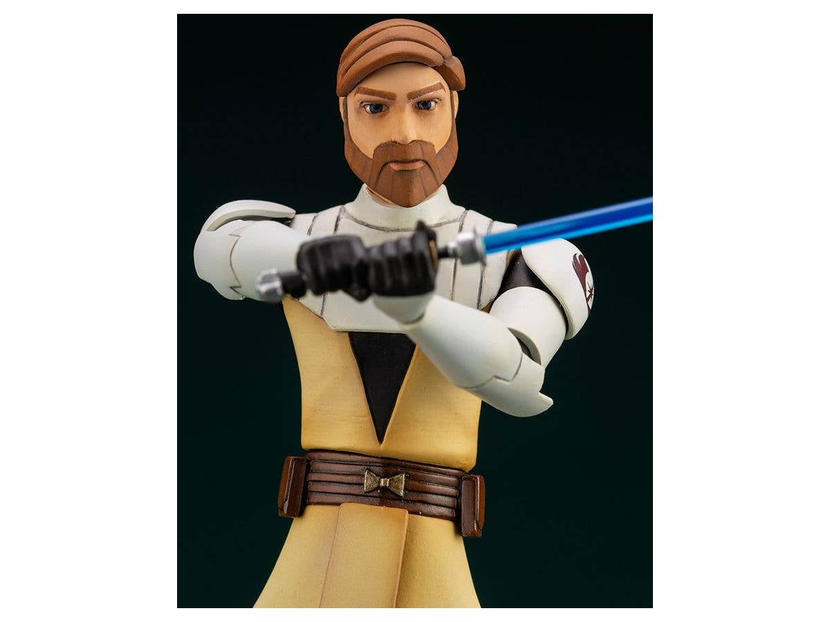 Kotobukiya 1/10 Star Wars Series Artfx+ Obi Wan Kenobi - The Clone Wars Version, Pre-painted PVC Statue | 4934054036318