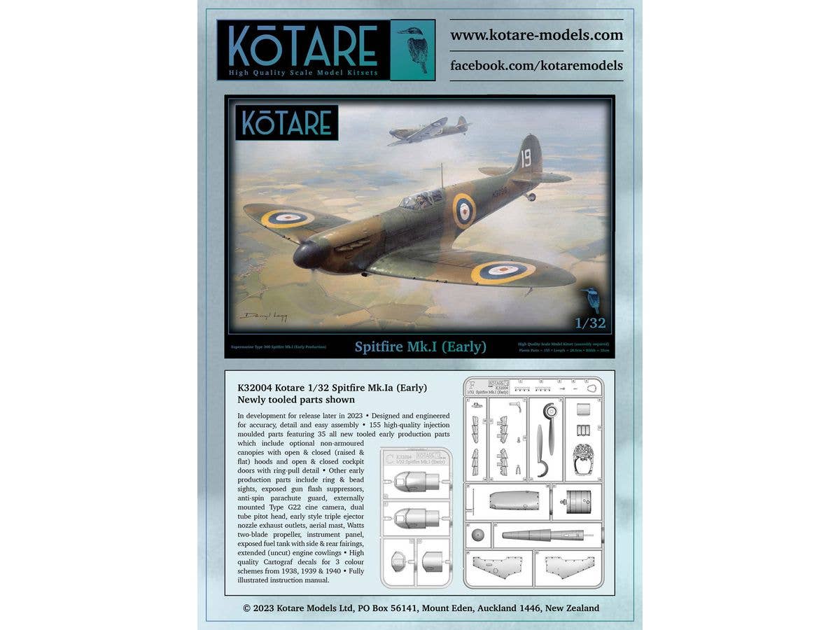 Kotare 1/32 Spitfire Mk.I (Early) | 09413000103922