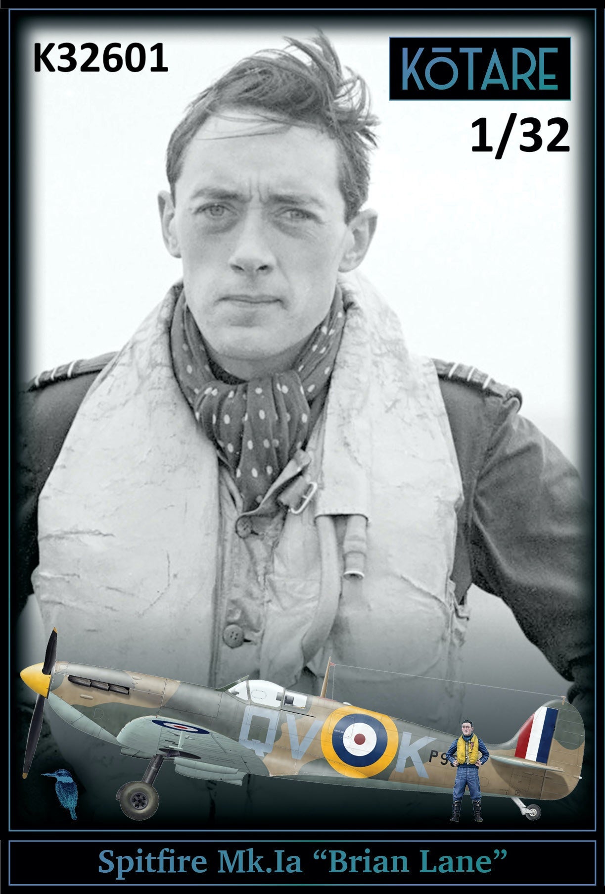 Kotare 1/32 Spitfire Mk.Ia, “Brian Lane”, Aircraft Model Kit | 09413000097368