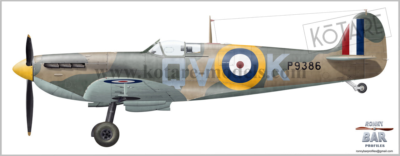 Kotare 1/32 Spitfire Mk.Ia, “Brian Lane”, Aircraft Model Kit | 09413000097368