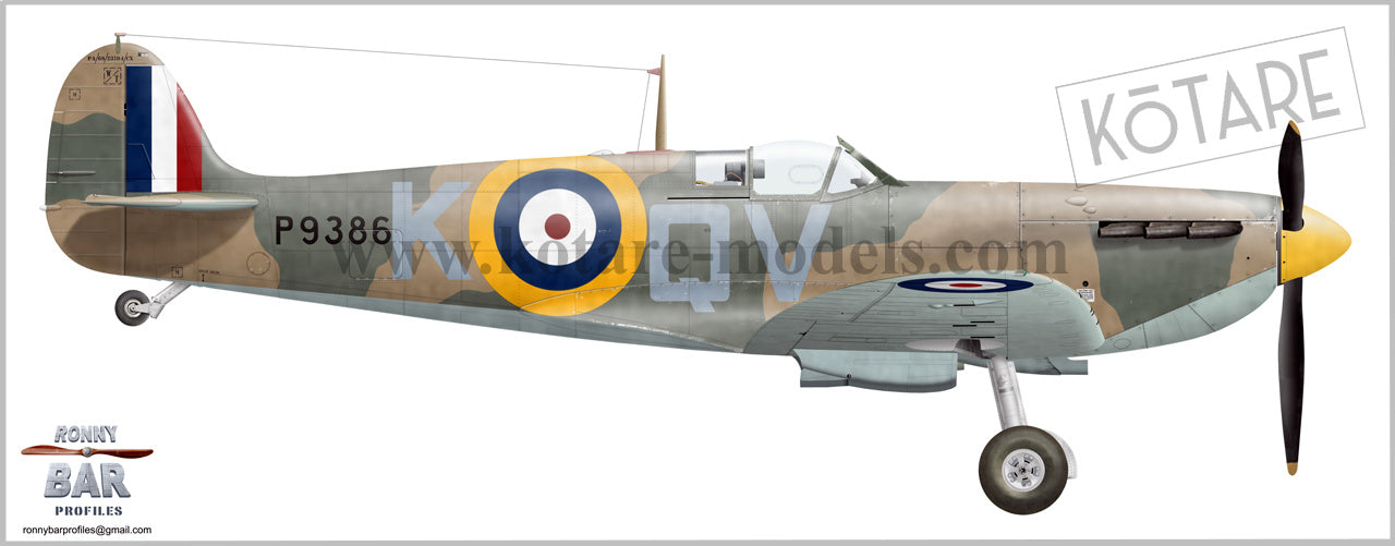 Kotare 1/32 Spitfire Mk.Ia, “Brian Lane”, Aircraft Model Kit | 09413000097368