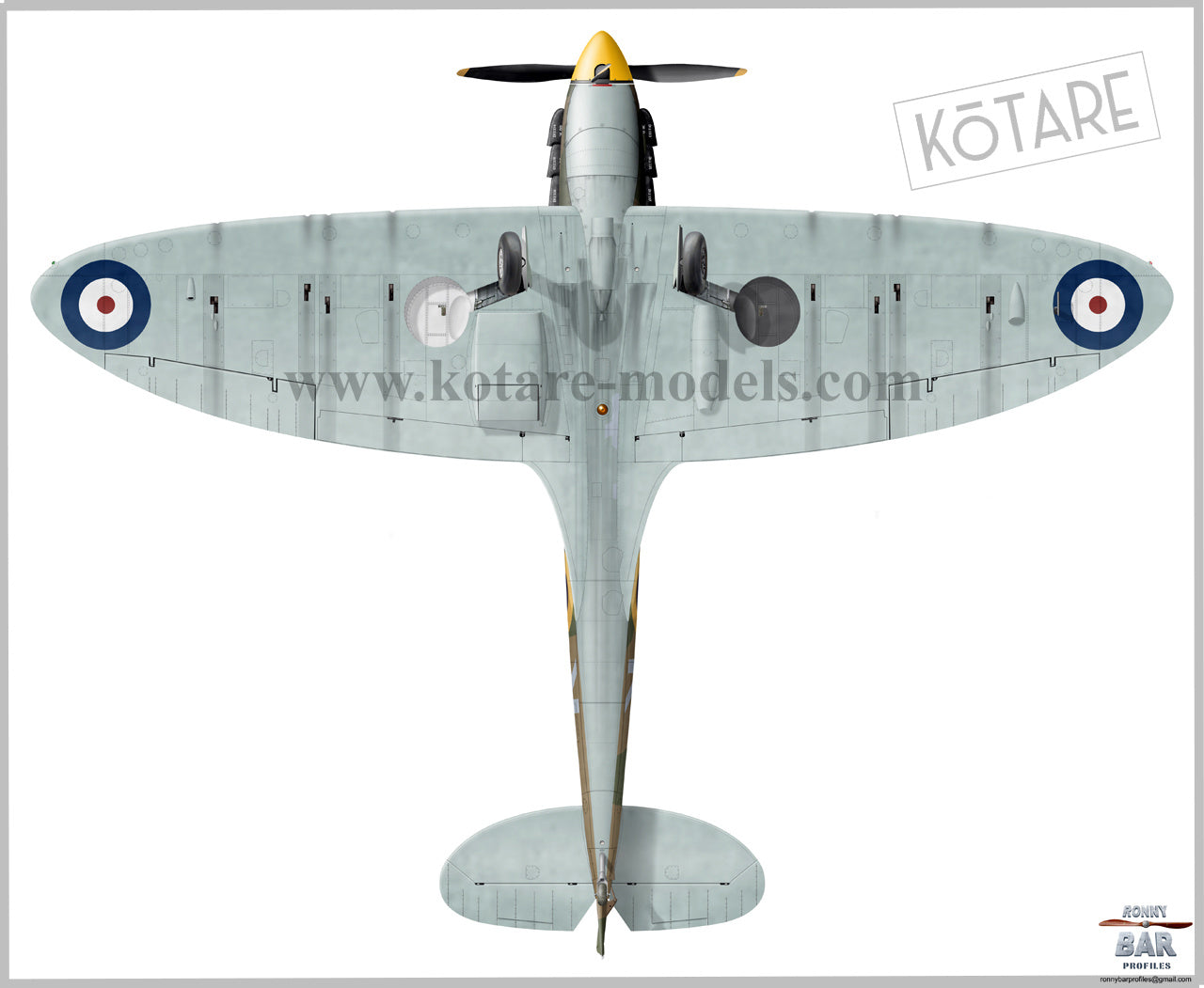 Kotare 1/32 Spitfire Mk.Ia, “Brian Lane”, Aircraft Model Kit | 09413000097368
