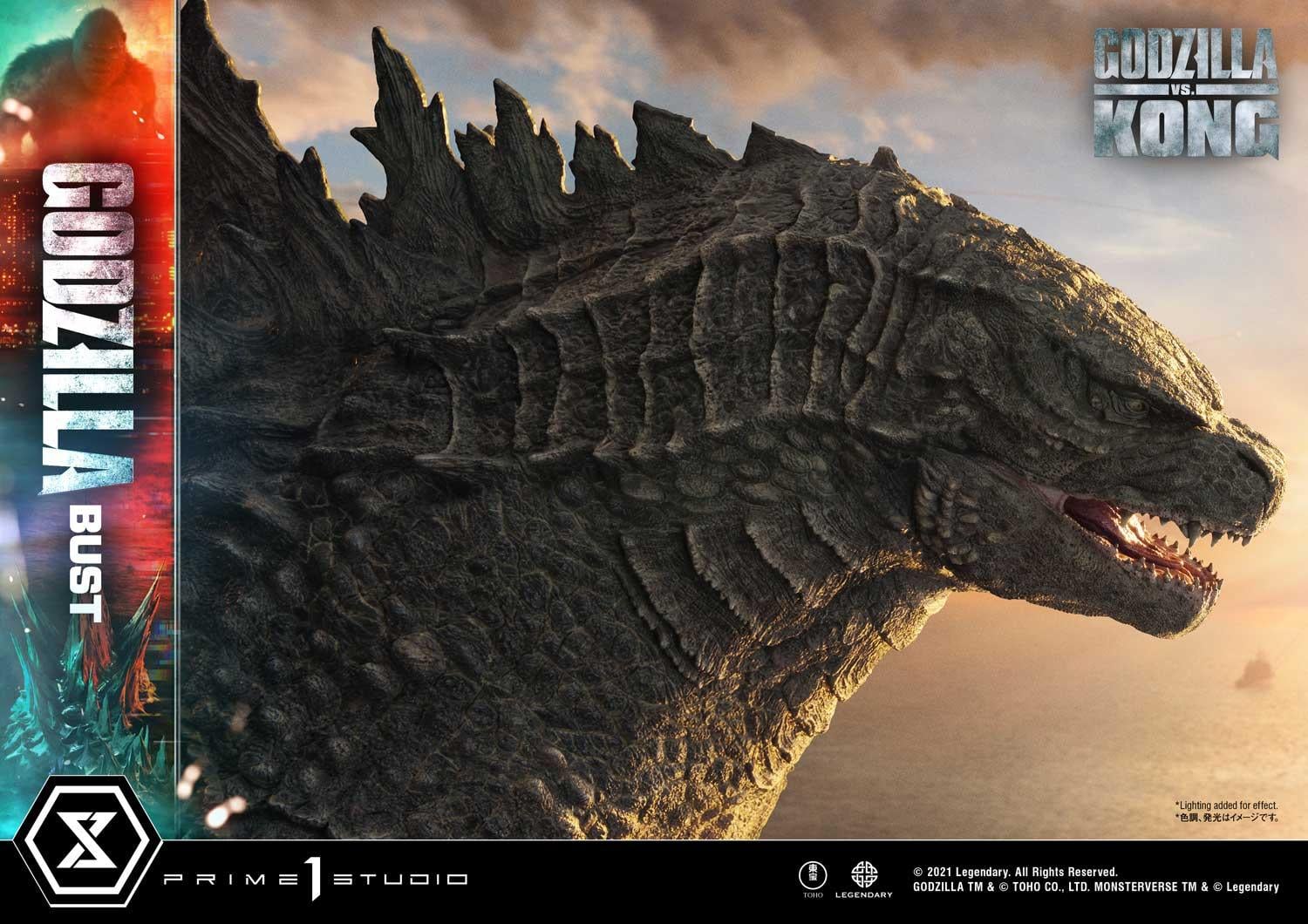 Life Size Bust Godzilla vs Kong (Film) Godzilla Bonus Version