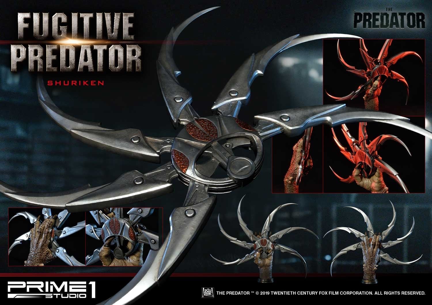 Life Size Bust The Predator (Film) Fugitive Predator Shuriken