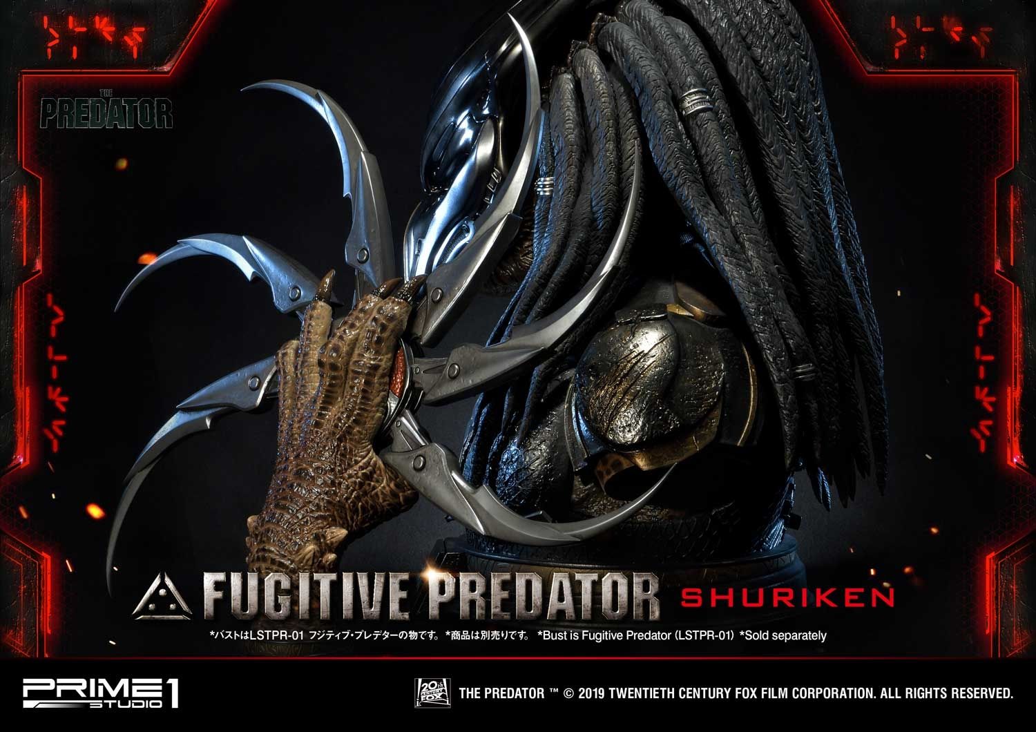 Life Size Bust The Predator (Film) Fugitive Predator Shuriken