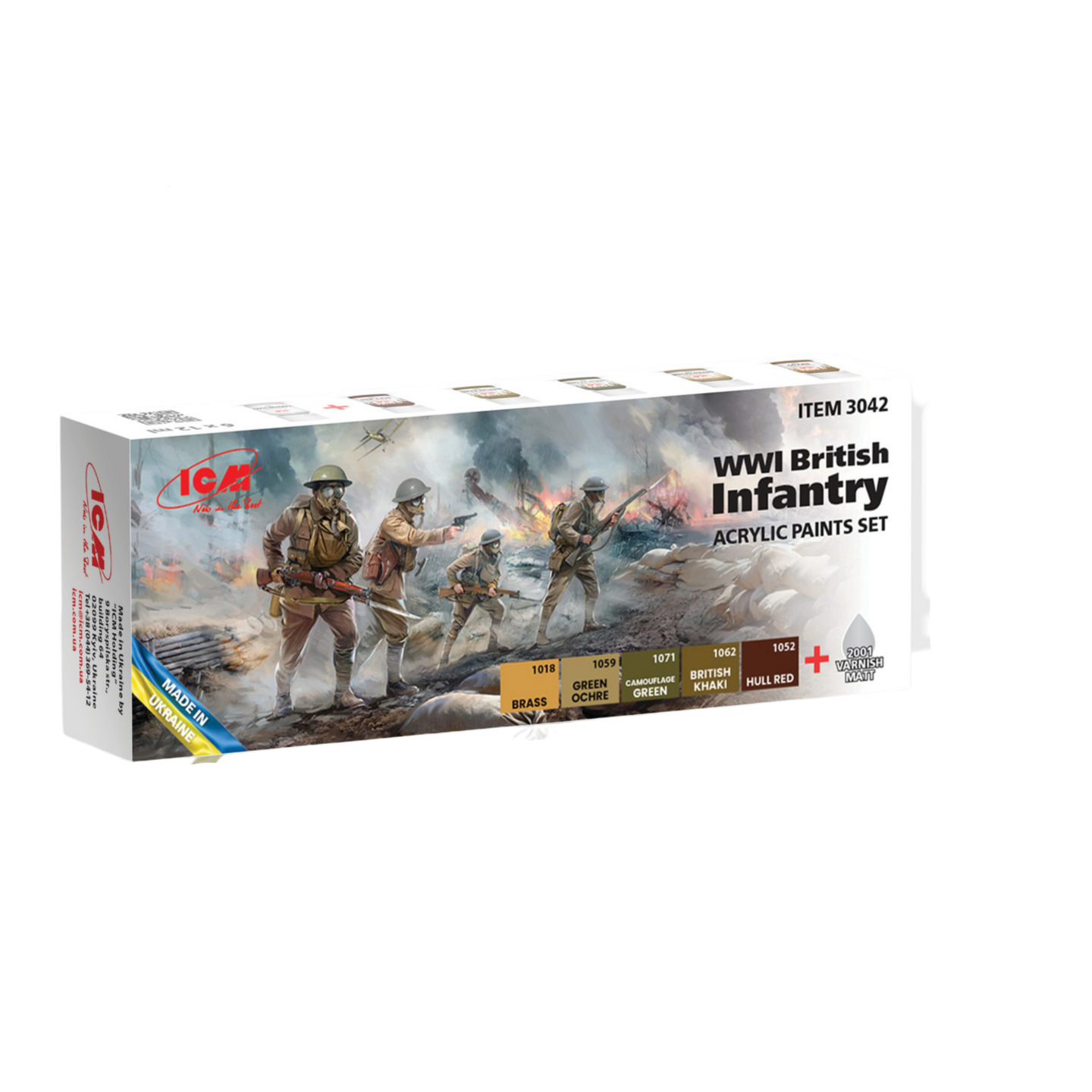 ICM Acrylic Paint Set for WWI British infantry | 4823044410125