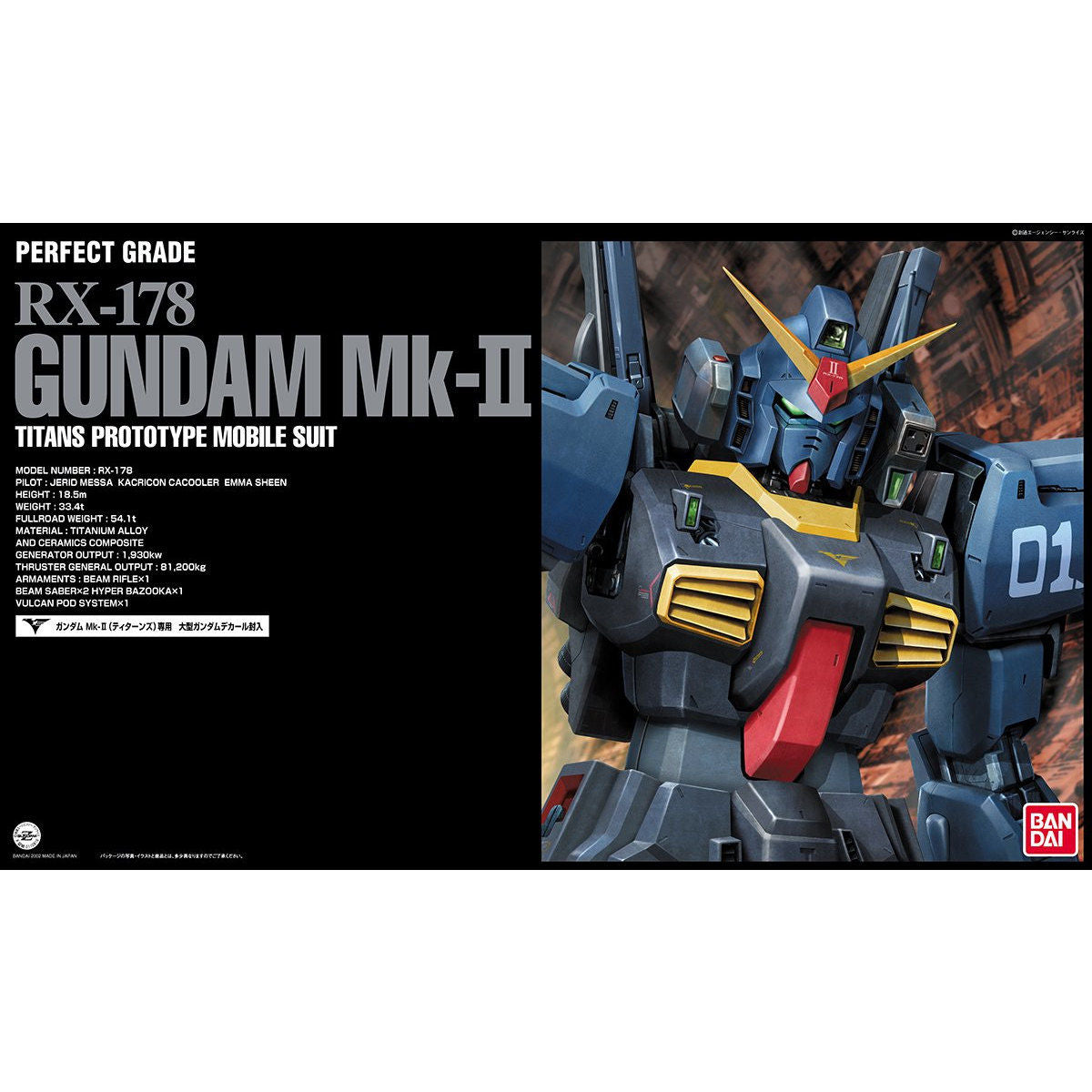 PG 1/60 RX-178 Gundam Mk-Iititans (Black)