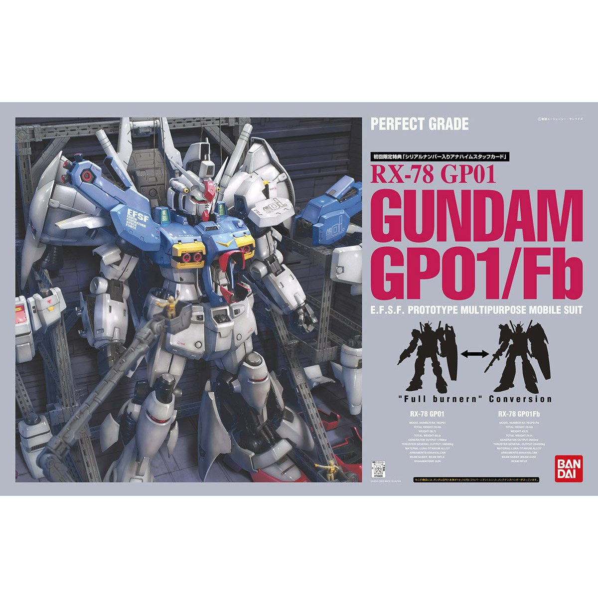 PG 1/60 GP01 RX-78 Gundam GP01/FB