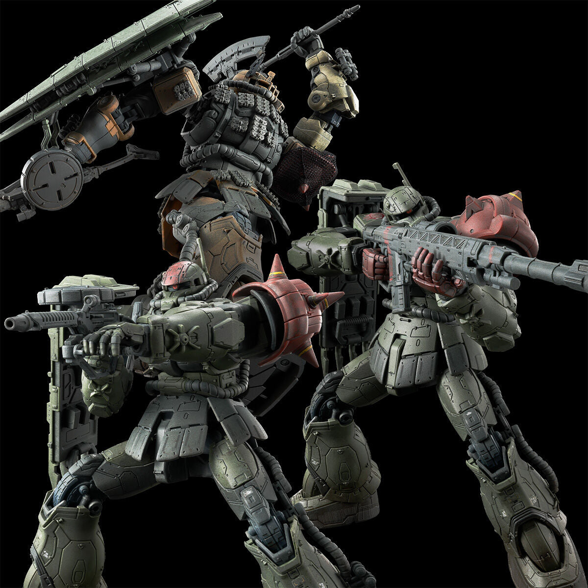 P-Bandai HG 1/144 Zaku II F Type Chubs & Kale + Zaku II (Unidentified Type) Solari Custom Parts Set (Rfv)