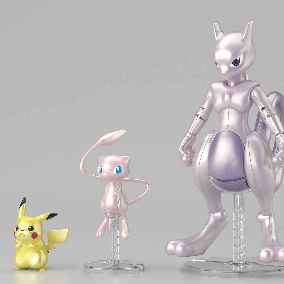 Pokémon Model Kit Mewtwo & Mew & Pikachu Set