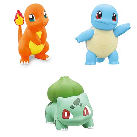 Pokémon Model Kit Quick!! 11+13+17 Charmander & Bulbasaur & Squirtle Set