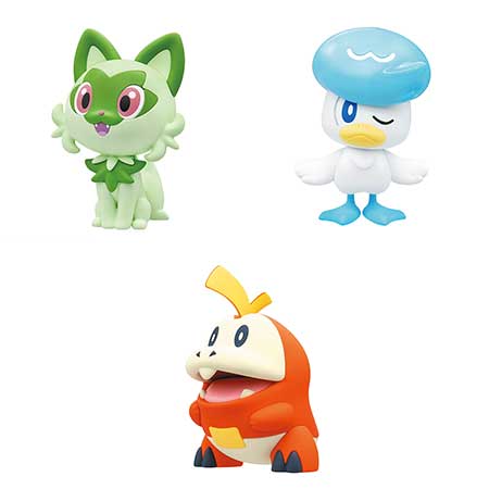 Pokémon Model Kit Quick!! 18+19+20 Sprigatito & Quaxly & Fuecoco Set