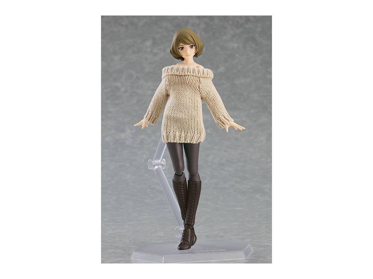 figma Female Body (Chiaki) with Off-the-Shoulder Sweater Dress | 4545784068366