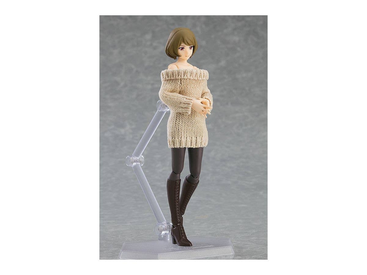 figma Female Body (Chiaki) with Off-the-Shoulder Sweater Dress | 4545784068366