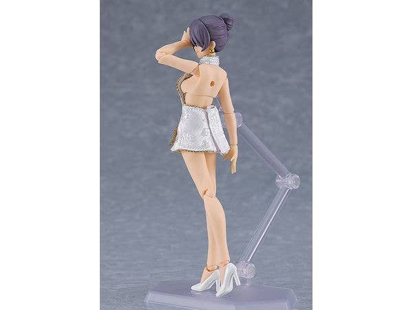 figma Female Body (Mika) with Mini Skirt Chinese Dress Outfit (White) | 4545784069134