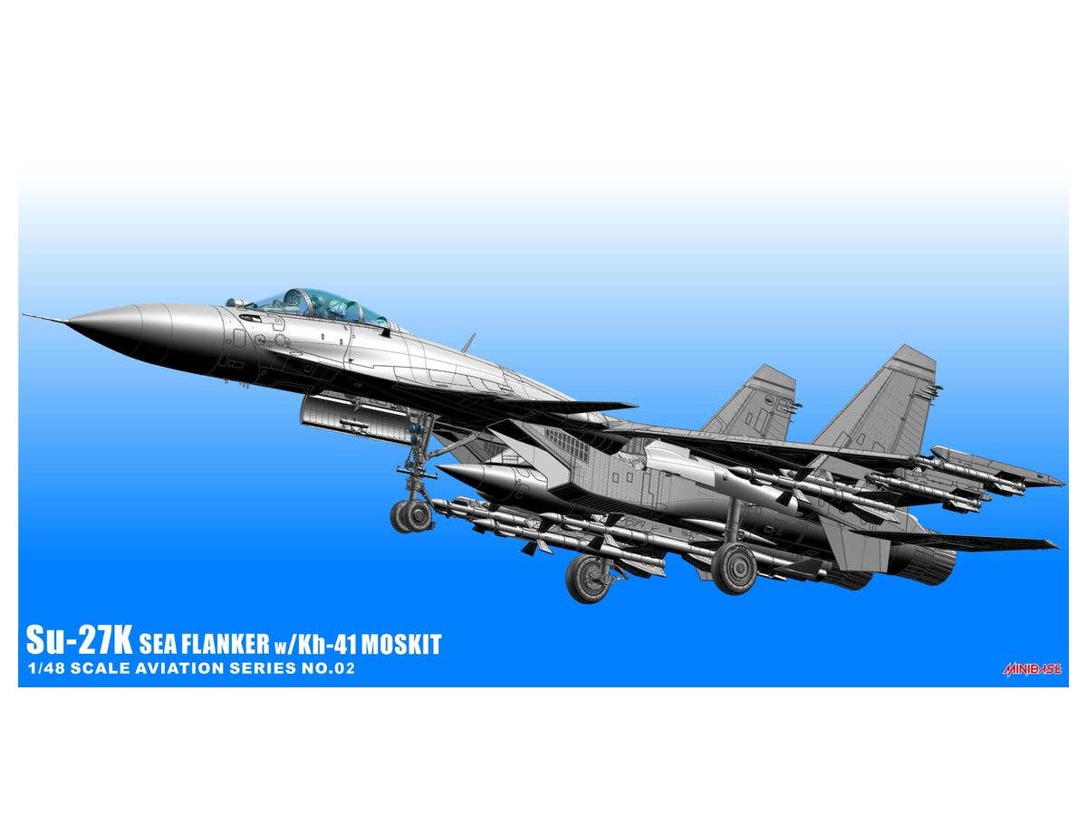 Minibase 1/48 Su-27K Sea Flanker W/Kh-41 Moskit Aircraft | 4897115990038