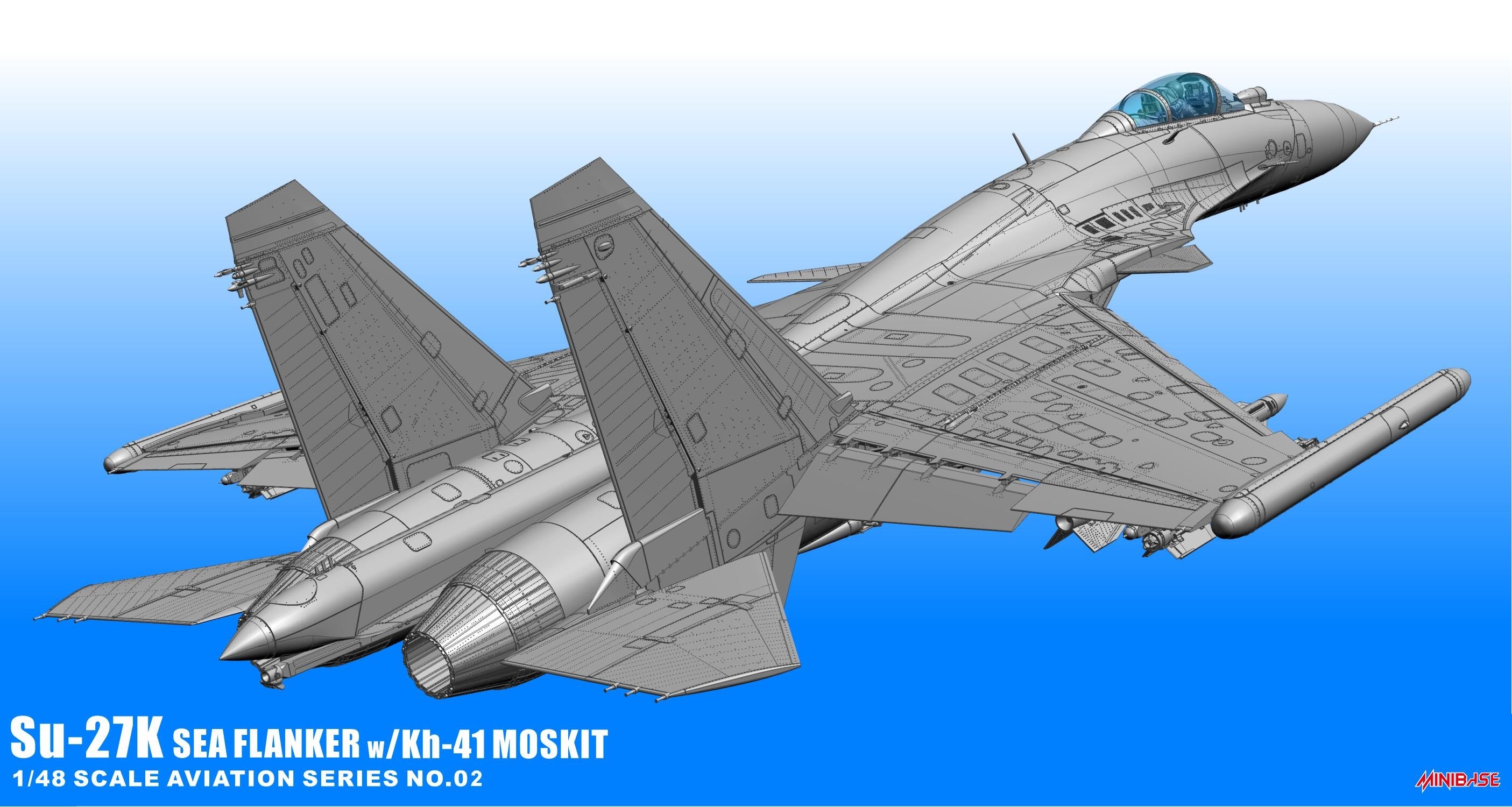 Minibase 1/48 Su-27K Sea Flanker W/Kh-41 Moskit Aircraft